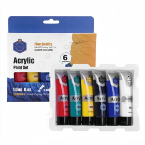 Acrylic Paint Colors Set Pack of 6 Tubes 30ml 1