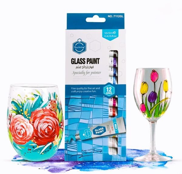 Glass Paint 12 Colors Set 12ml 1
