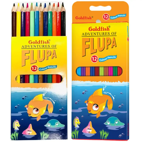 Goldfish 12 Colour Pencil Set Full Size